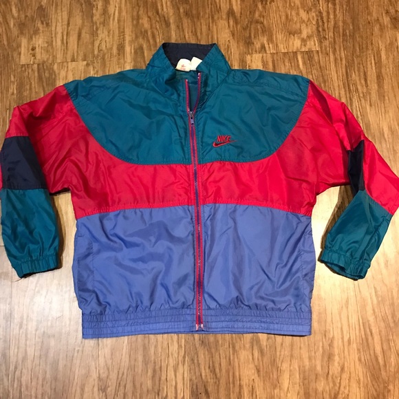 Nike Jackets & Blazers - Vintage Nike Womens Red‎ green Blue Windbreaker L